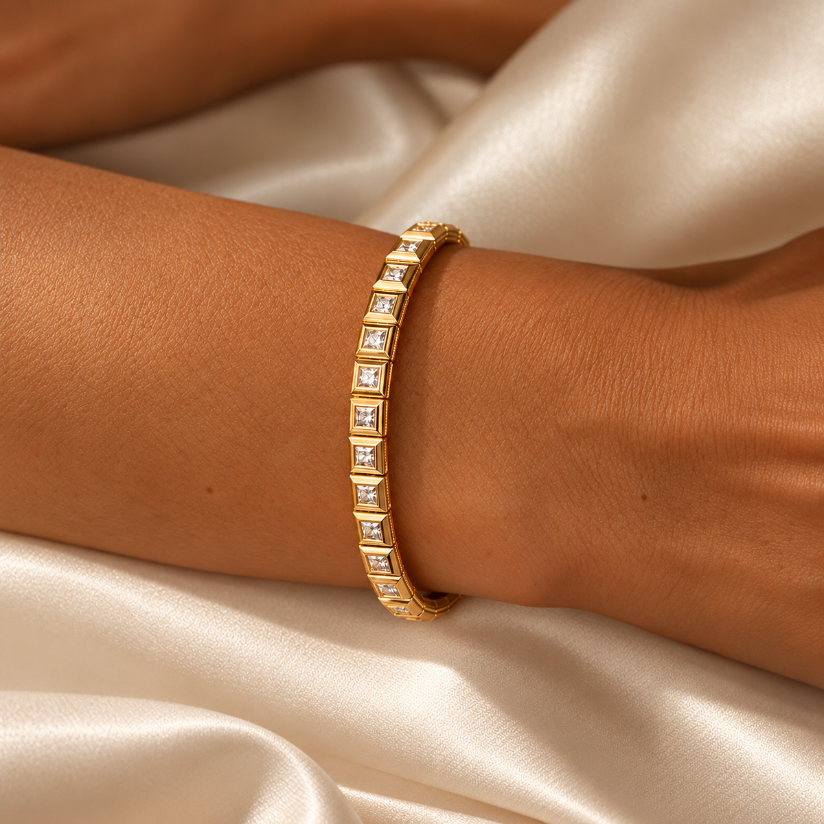 Modular gemstone bracelet | 18K Gold