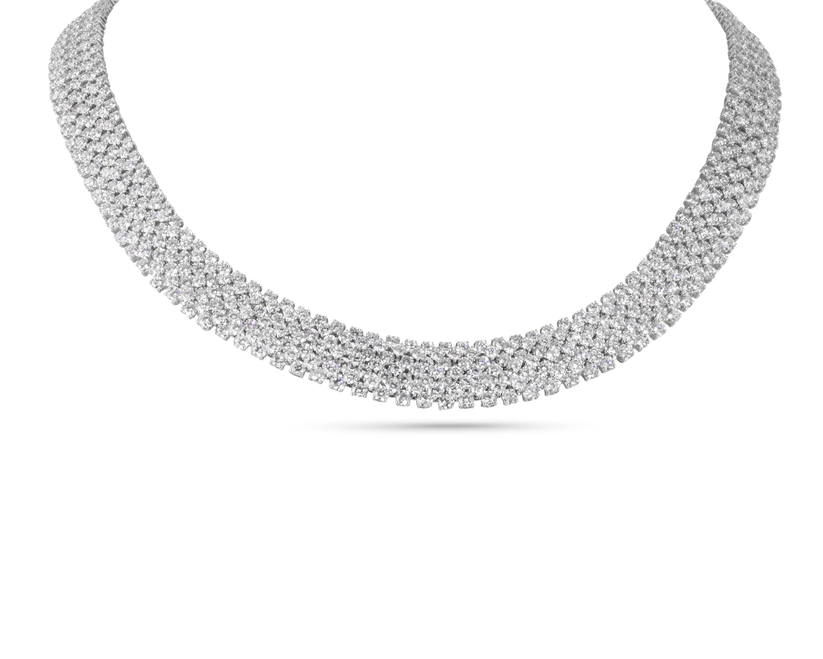 Diamond Statement Necklace | White Gold