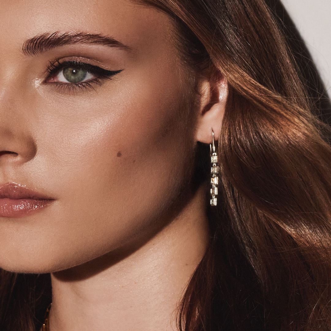 Diamond Drop Earrings | Platinum