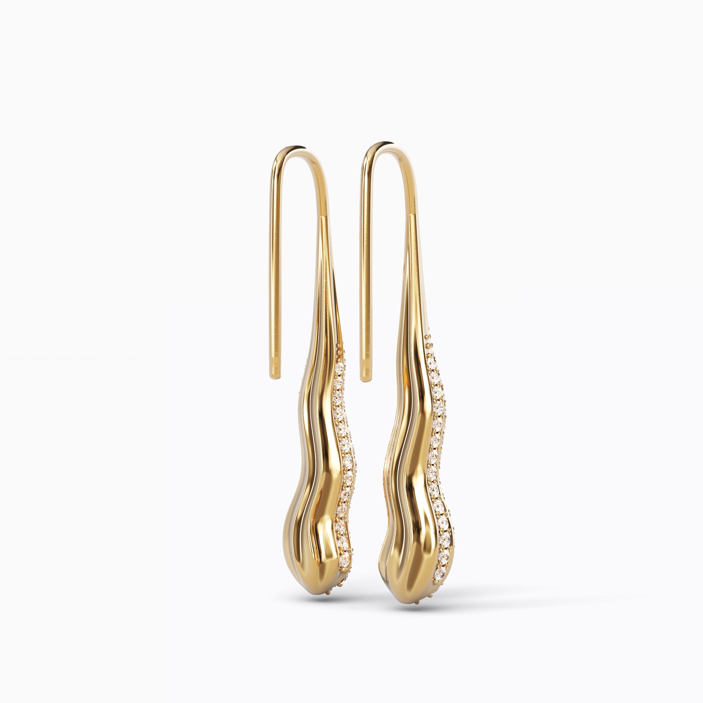Diamond statement earrings | 18K Gold