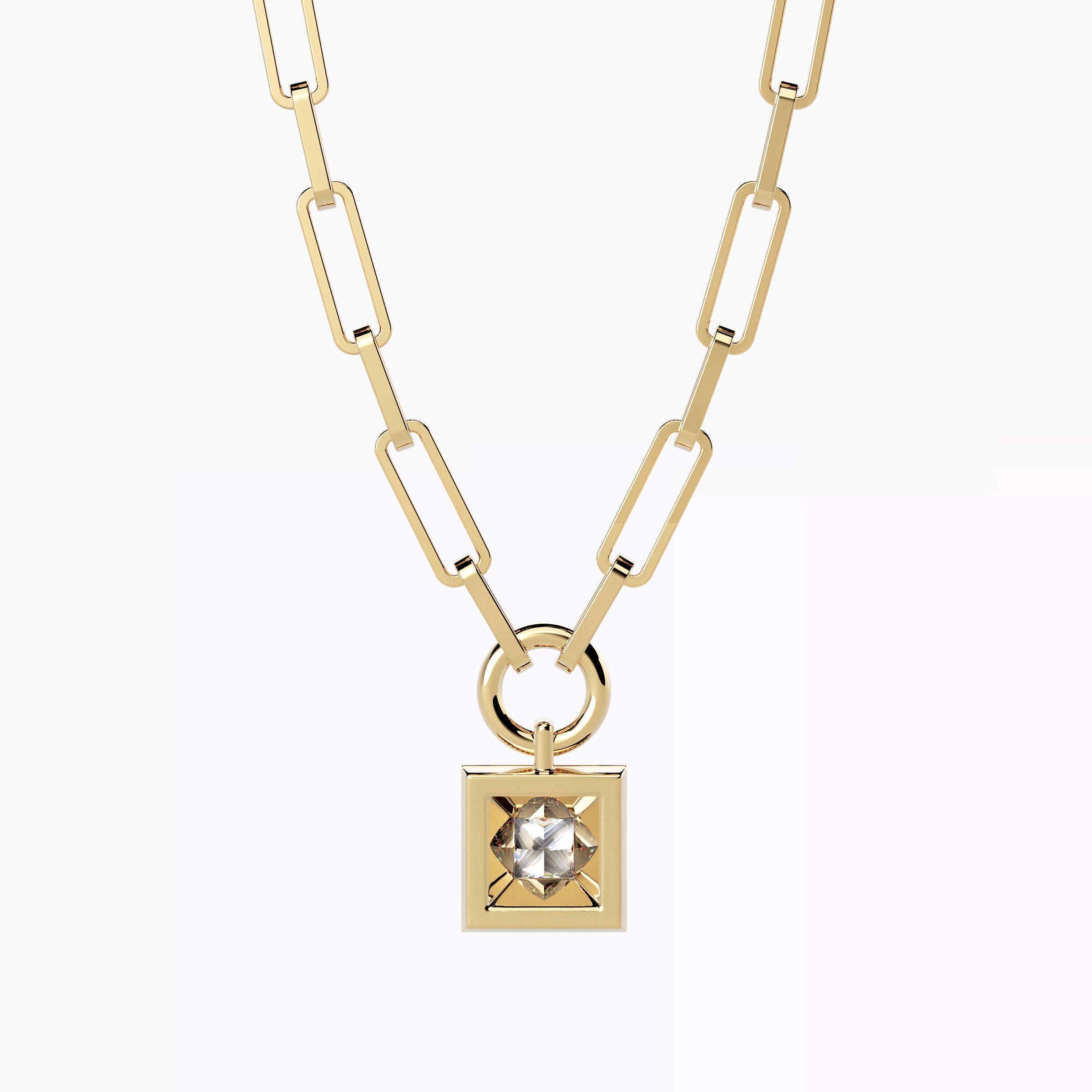 Collier trombone en diamant | Or 18 carats