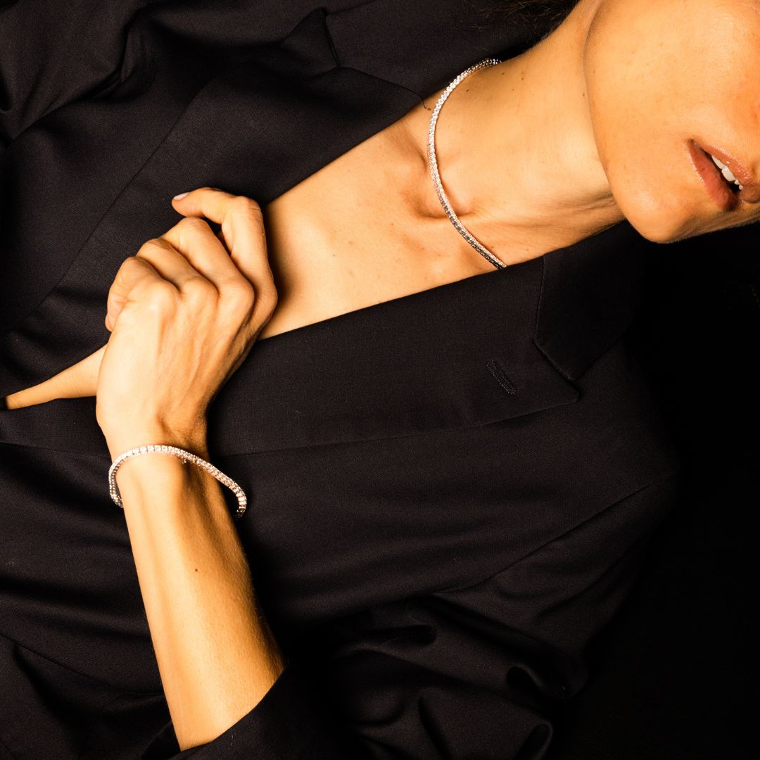 Collier serti de diamants | Or 14 carats