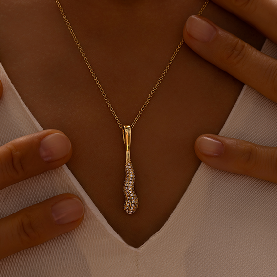 Pendentif en diamant | Or 18 carats