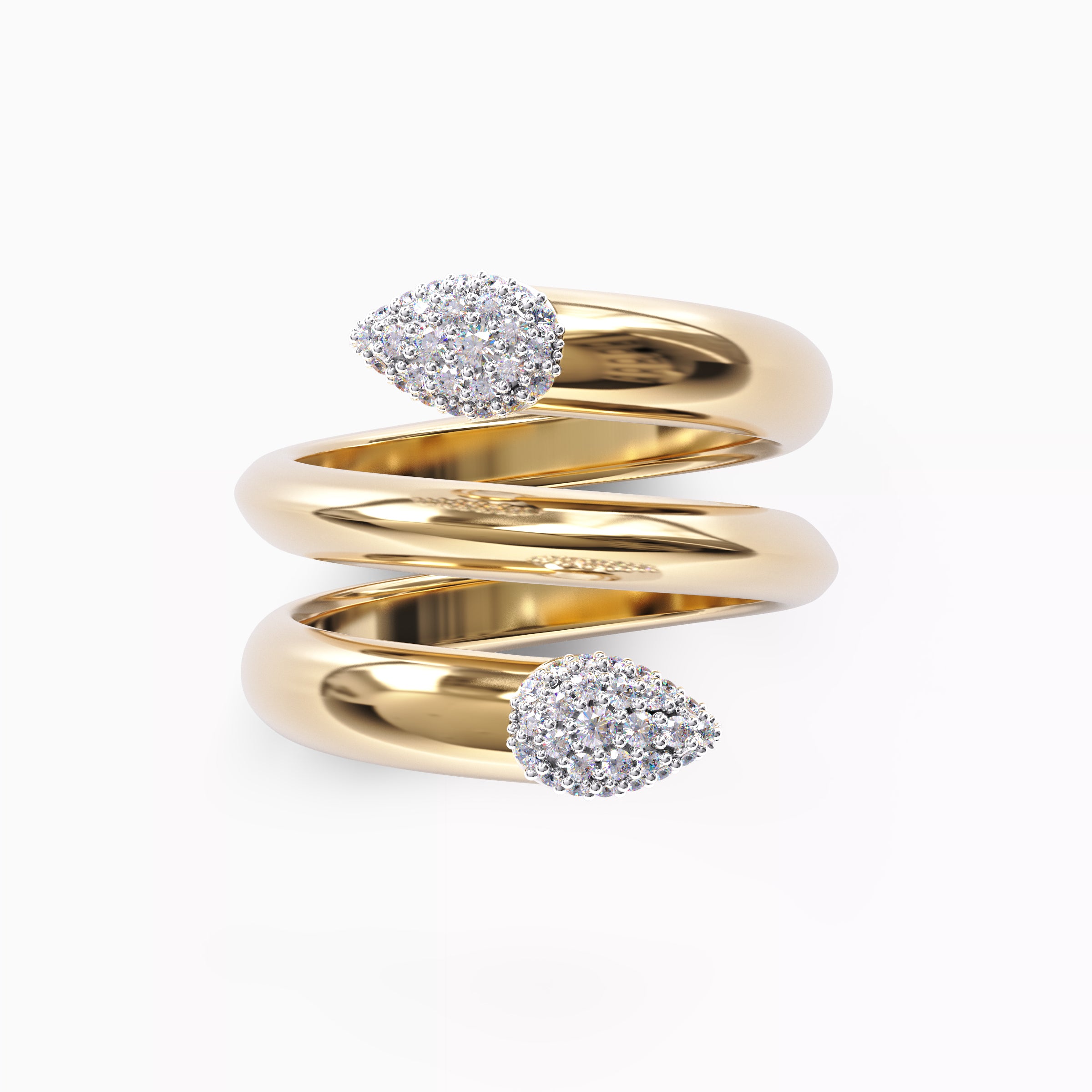 Bague grimpeuse en or 18 carats | Platine