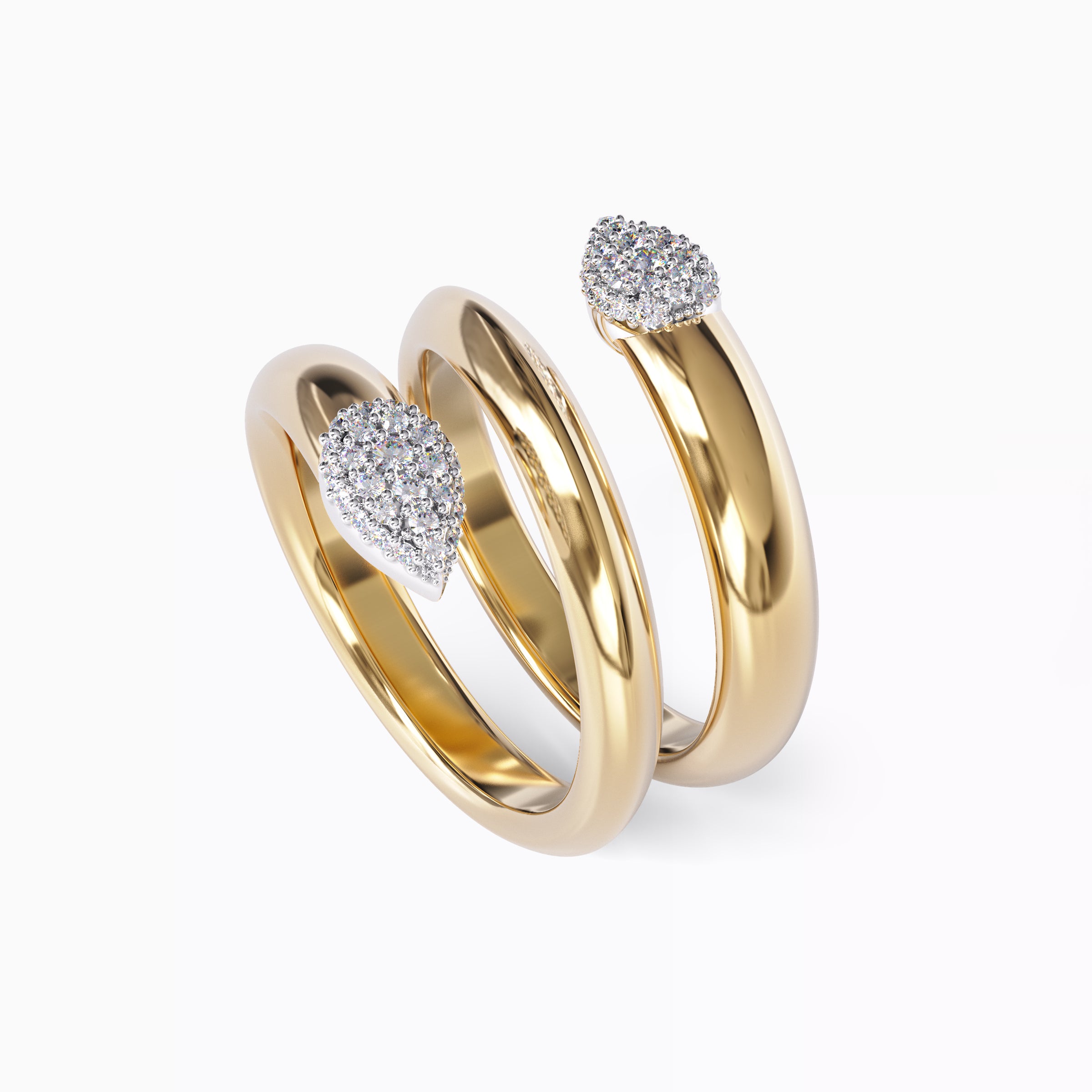 Bague grimpeuse en or 18 carats | Platine
