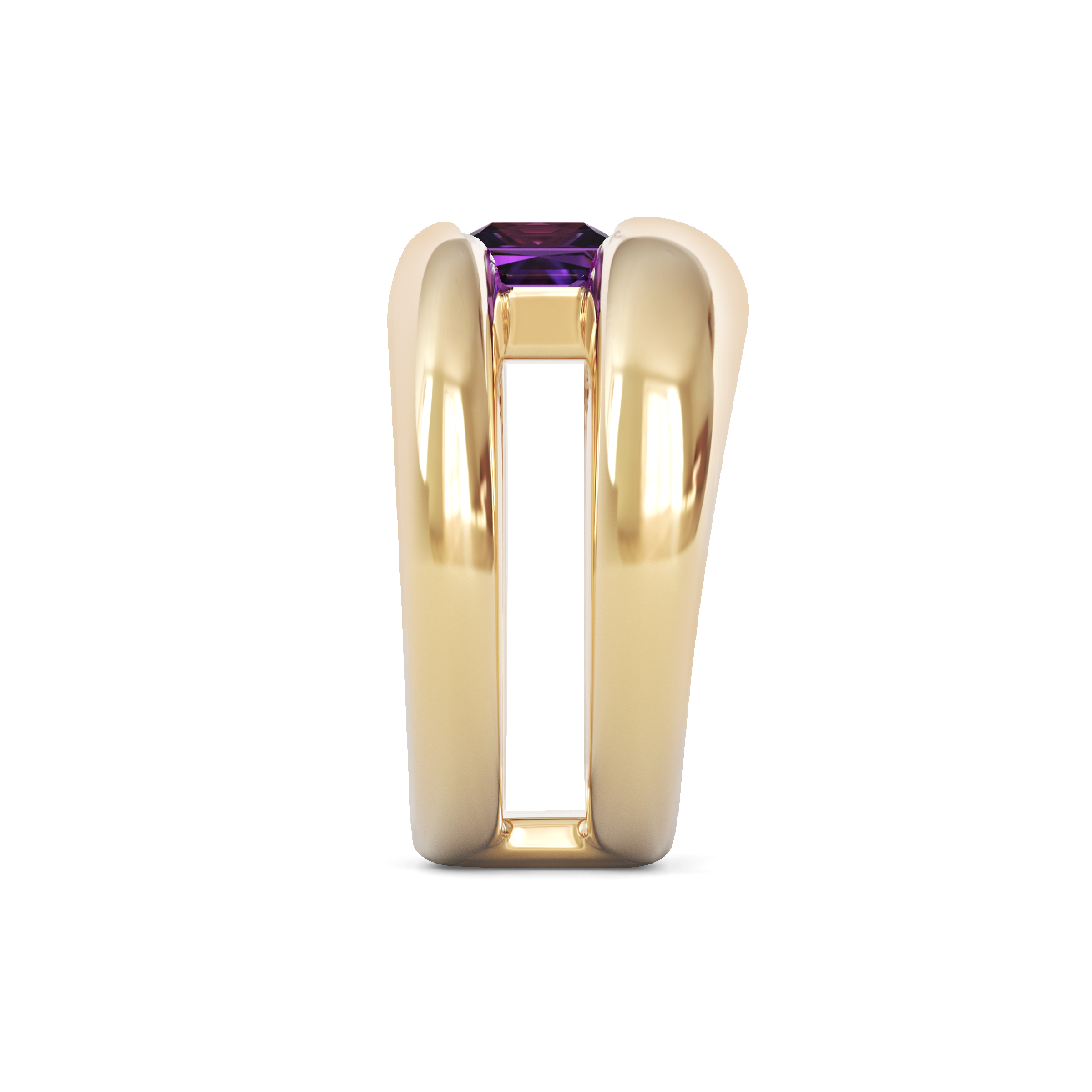 Amethyst Stacked Ring | 14K Gold