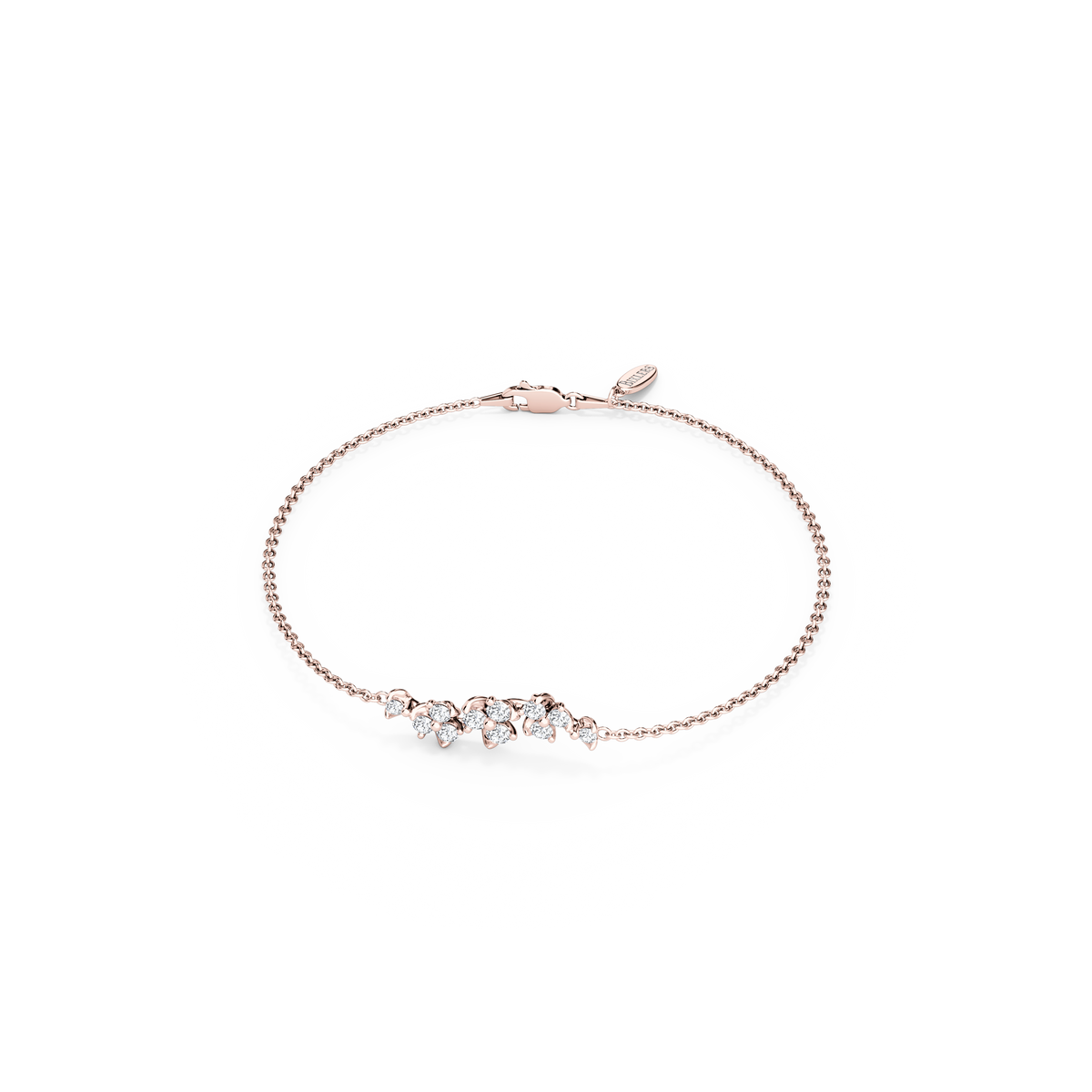 Bracelet en or 14 carats serti de diamants