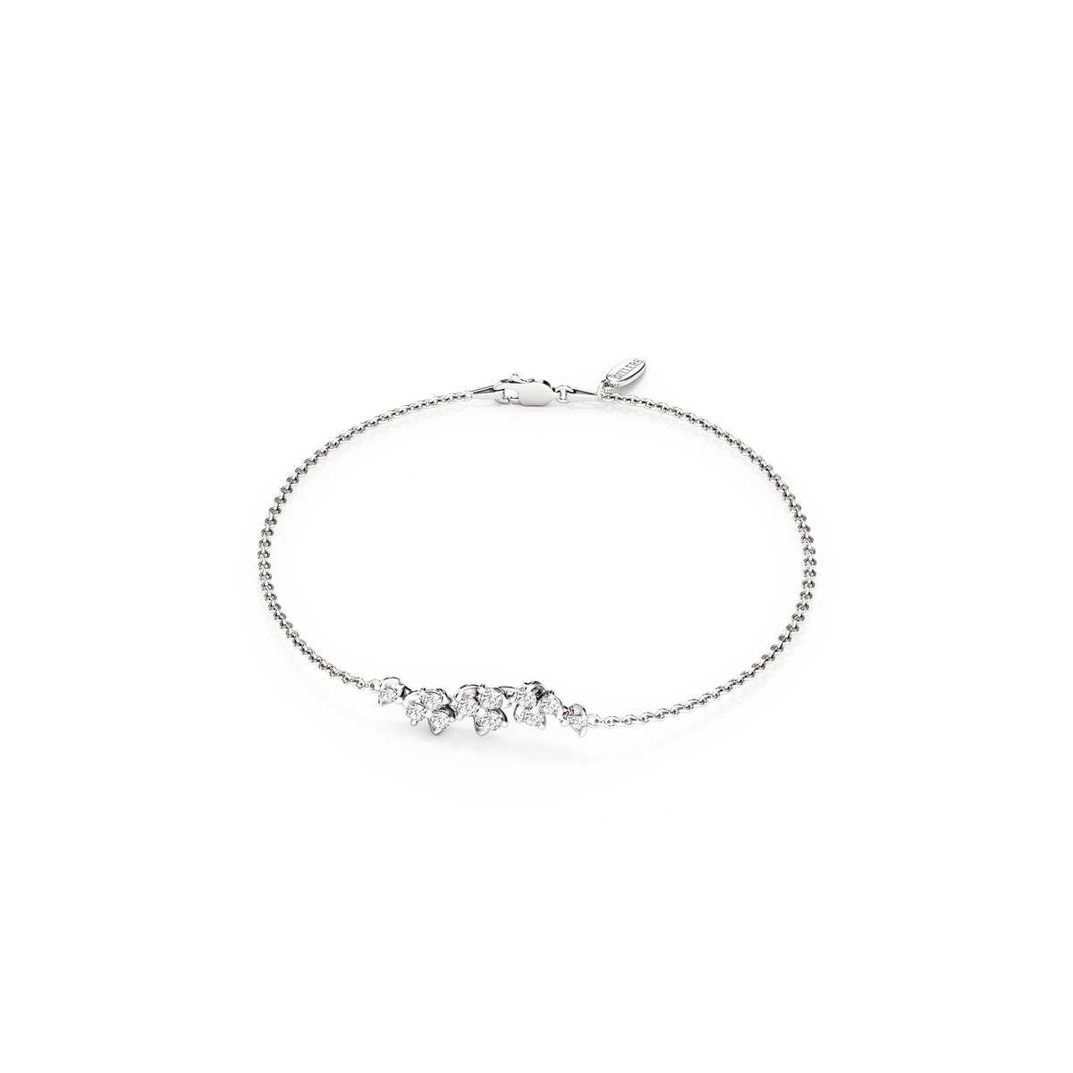 Bracelet en or 14 carats serti de diamants