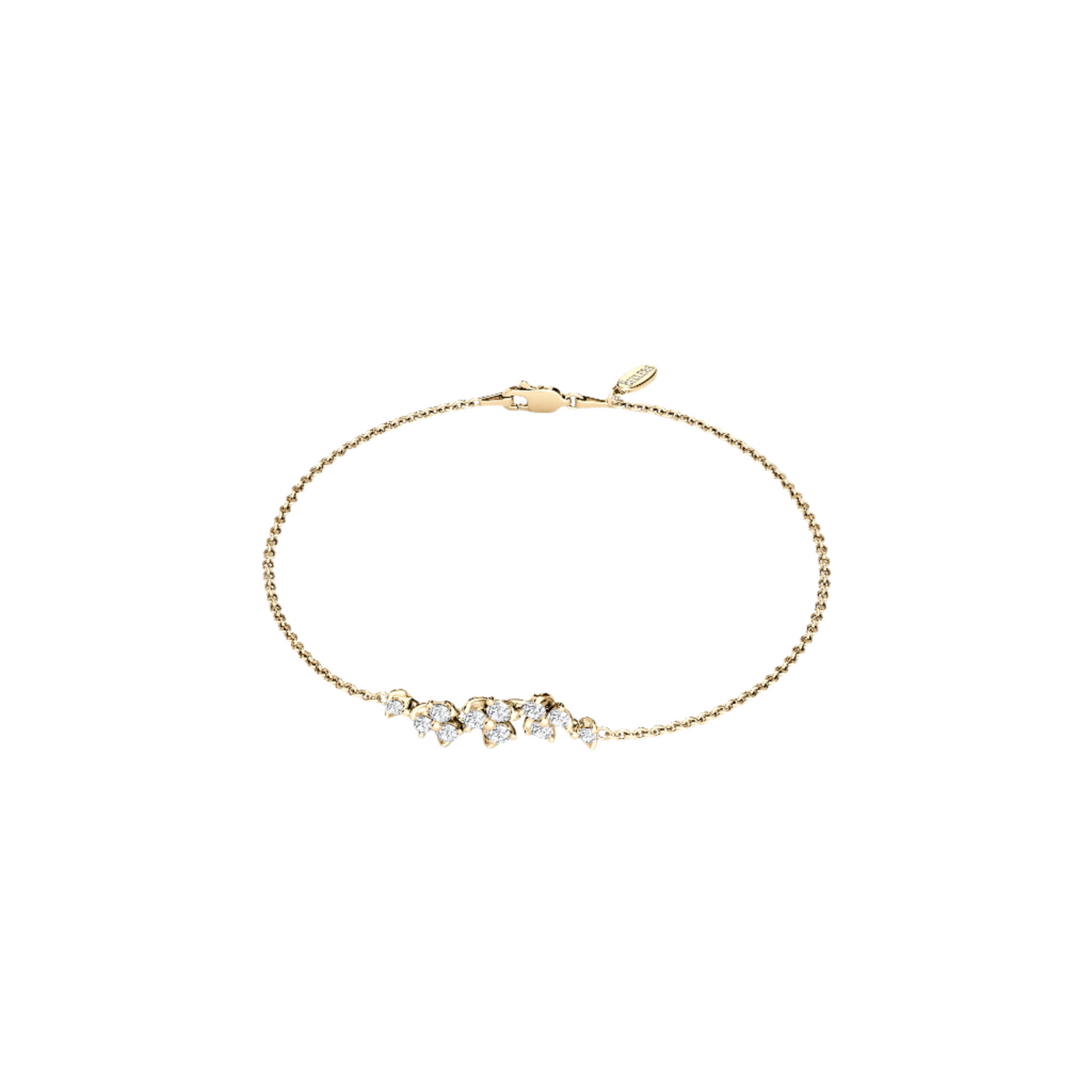 Bracelet en or 14 carats serti de diamants