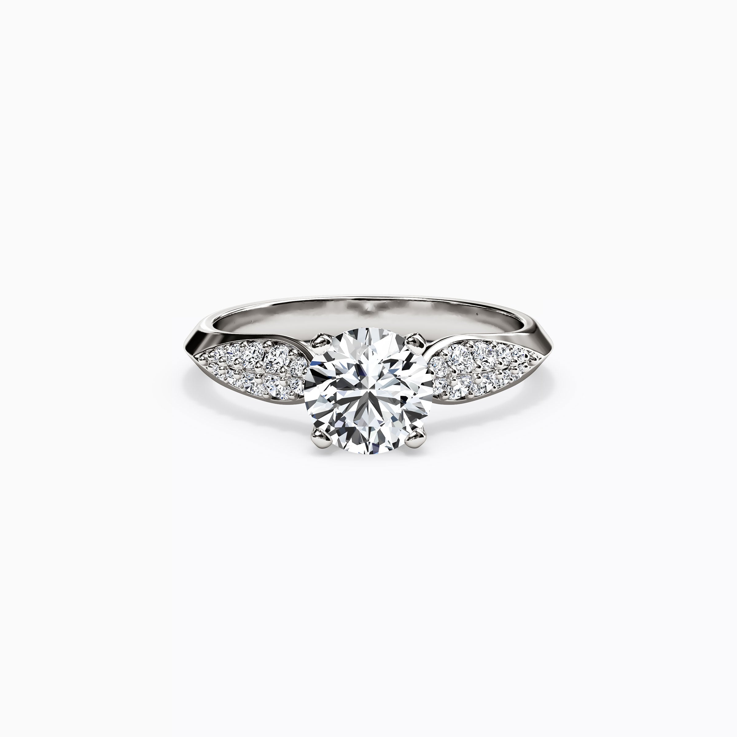 Jubilee Two Diamond Wings Engagement ring in Platinum