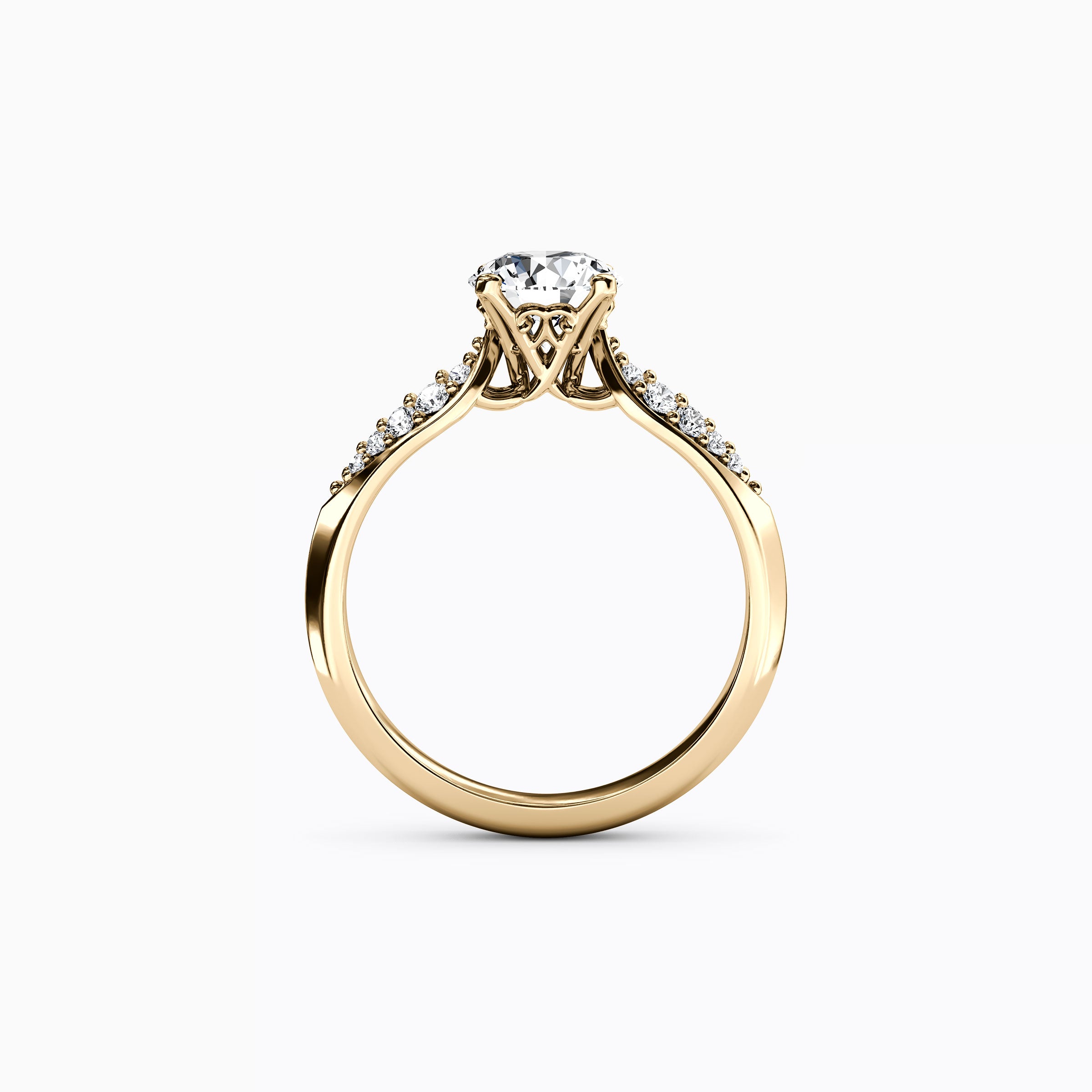 Jubilee Two Diamond Wings Engagement ring in 18K Gold