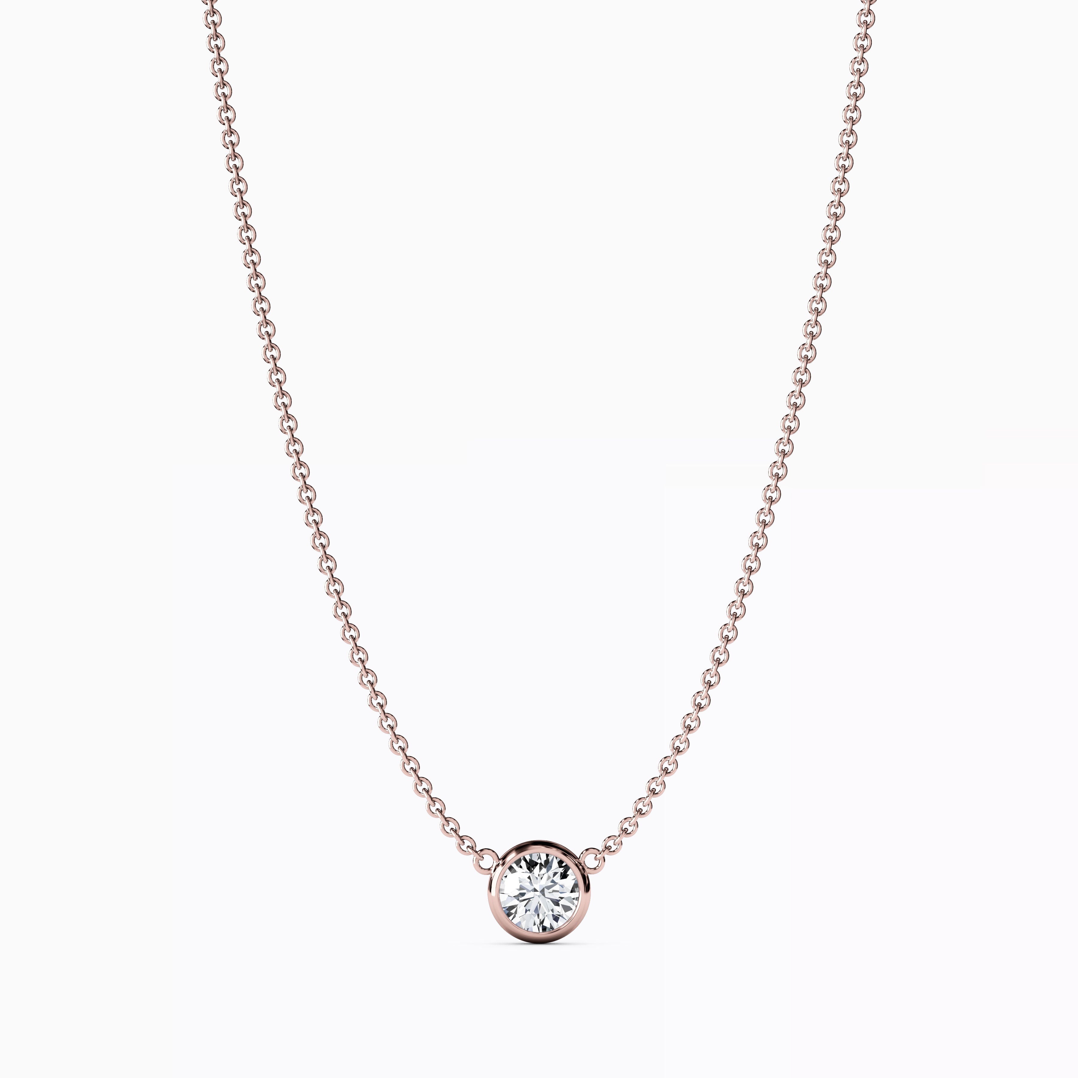Collier serti d'un diamant de 0,10 carat | Or 14 carats