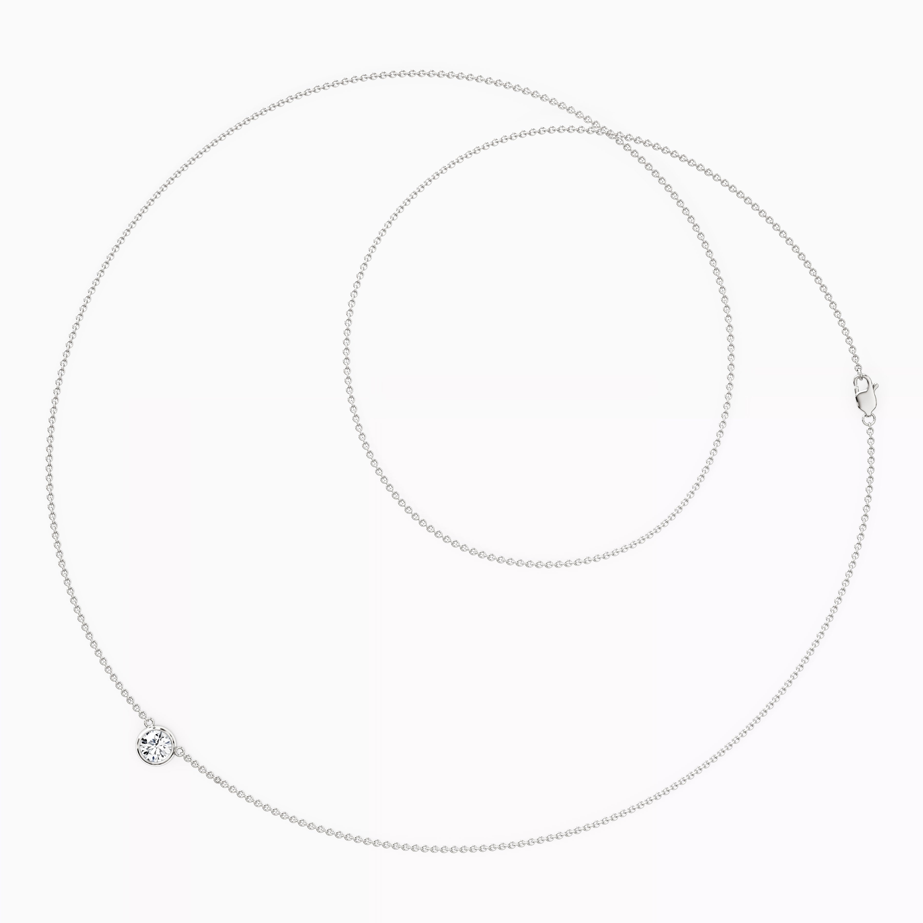 Collier serti d'un diamant de 0,10 carat | Or 14 carats