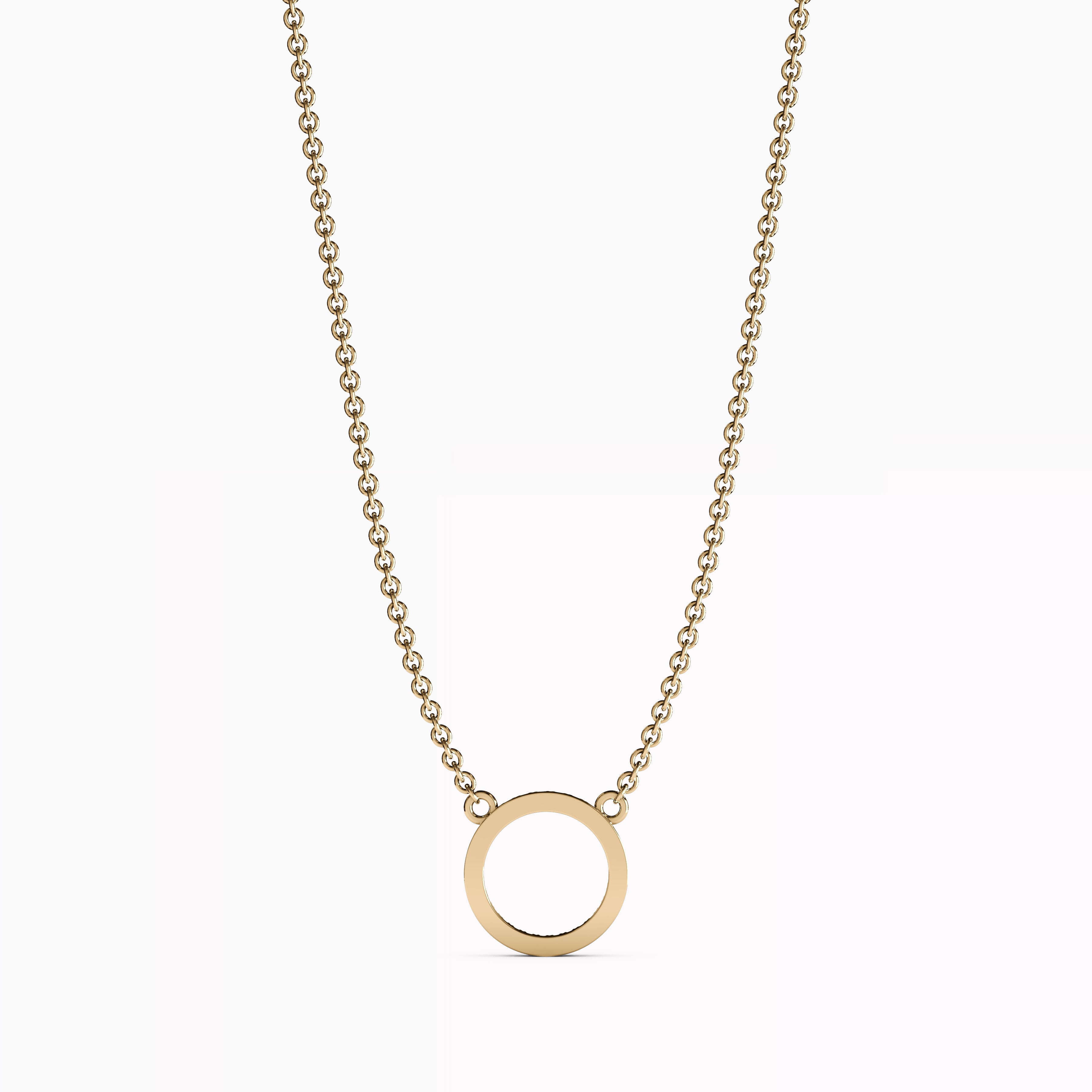 Collier cercle creux en diamant | Or 14 carats