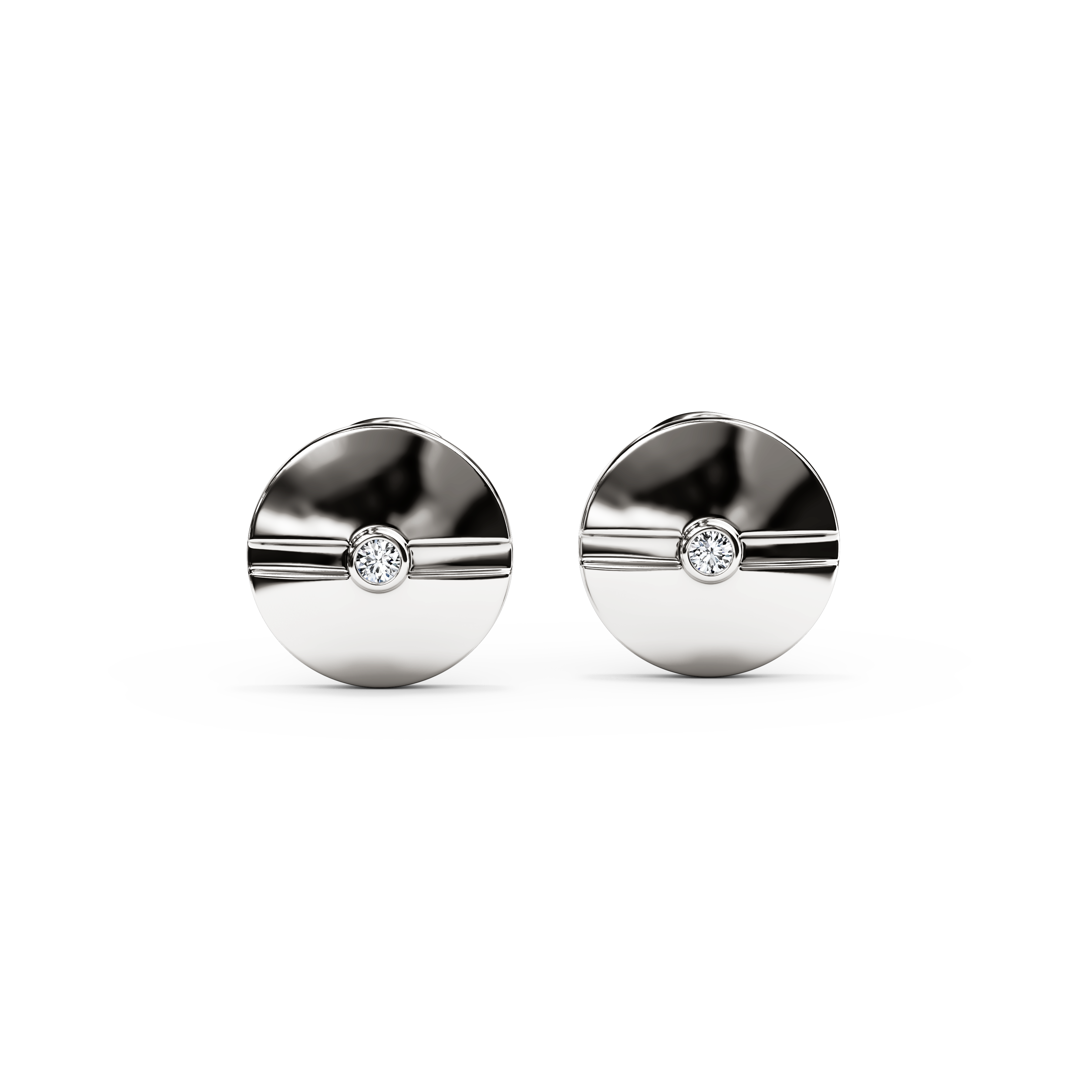 Boutons de manchette à diamants | Platine