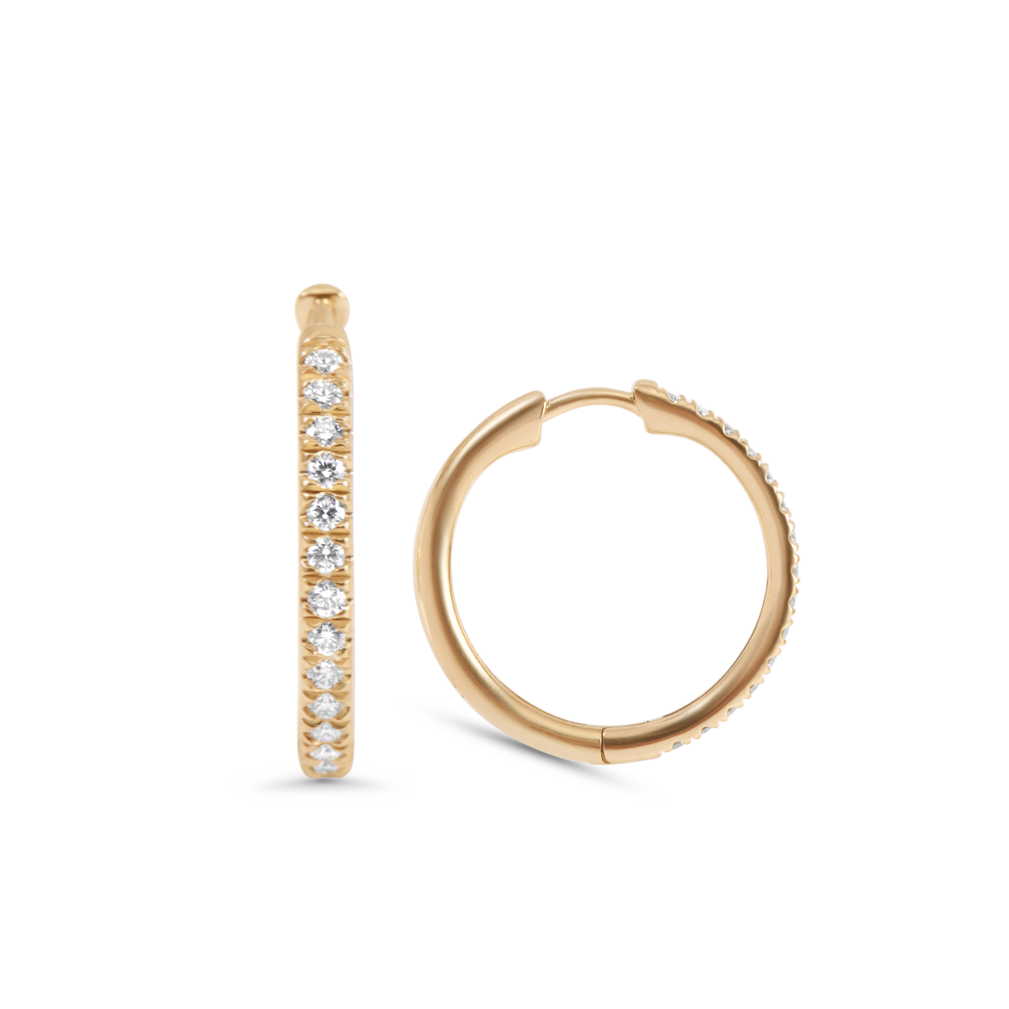 Diamond Half-Eternity Hoop Earrings