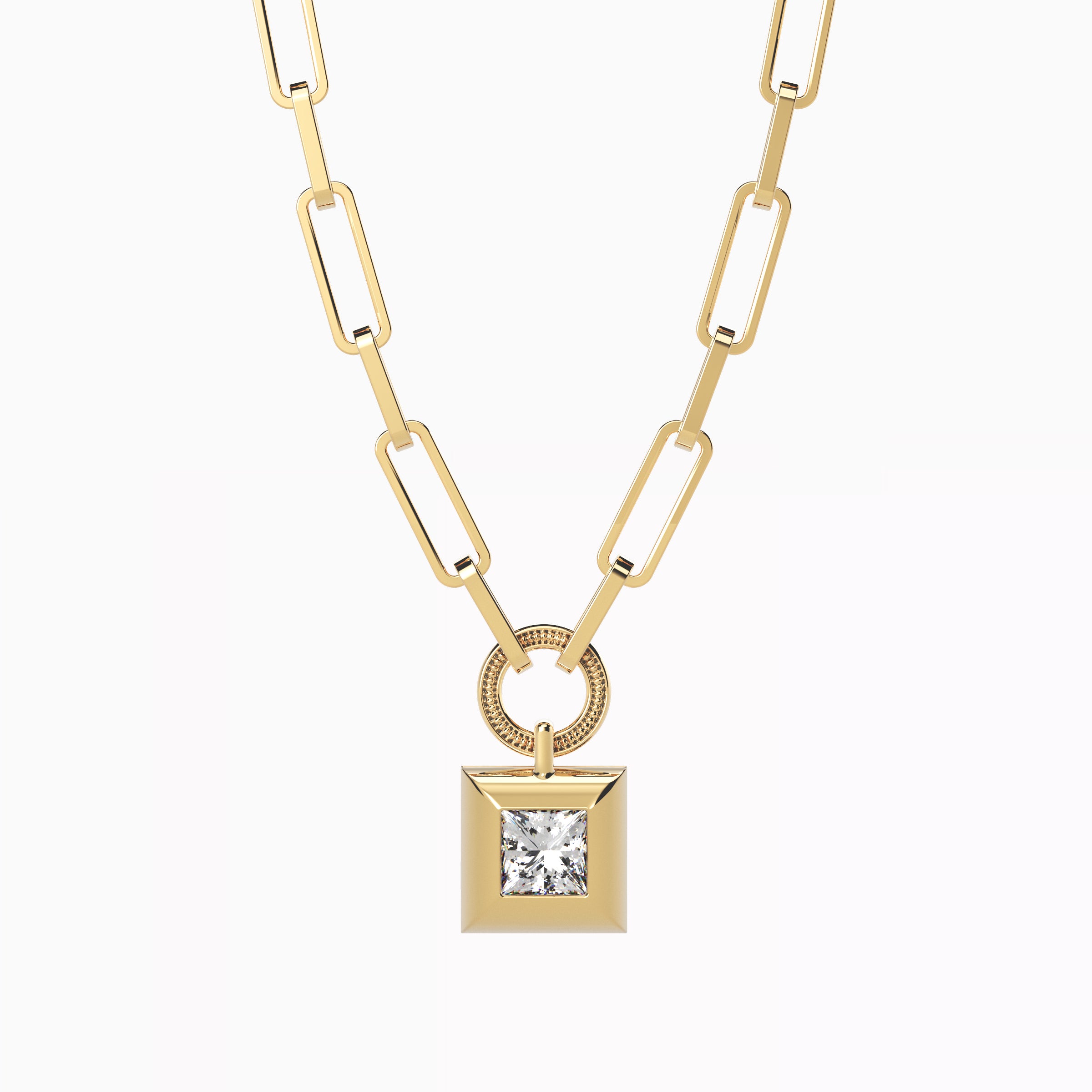 Collier trombone en diamant | Or 18 carats