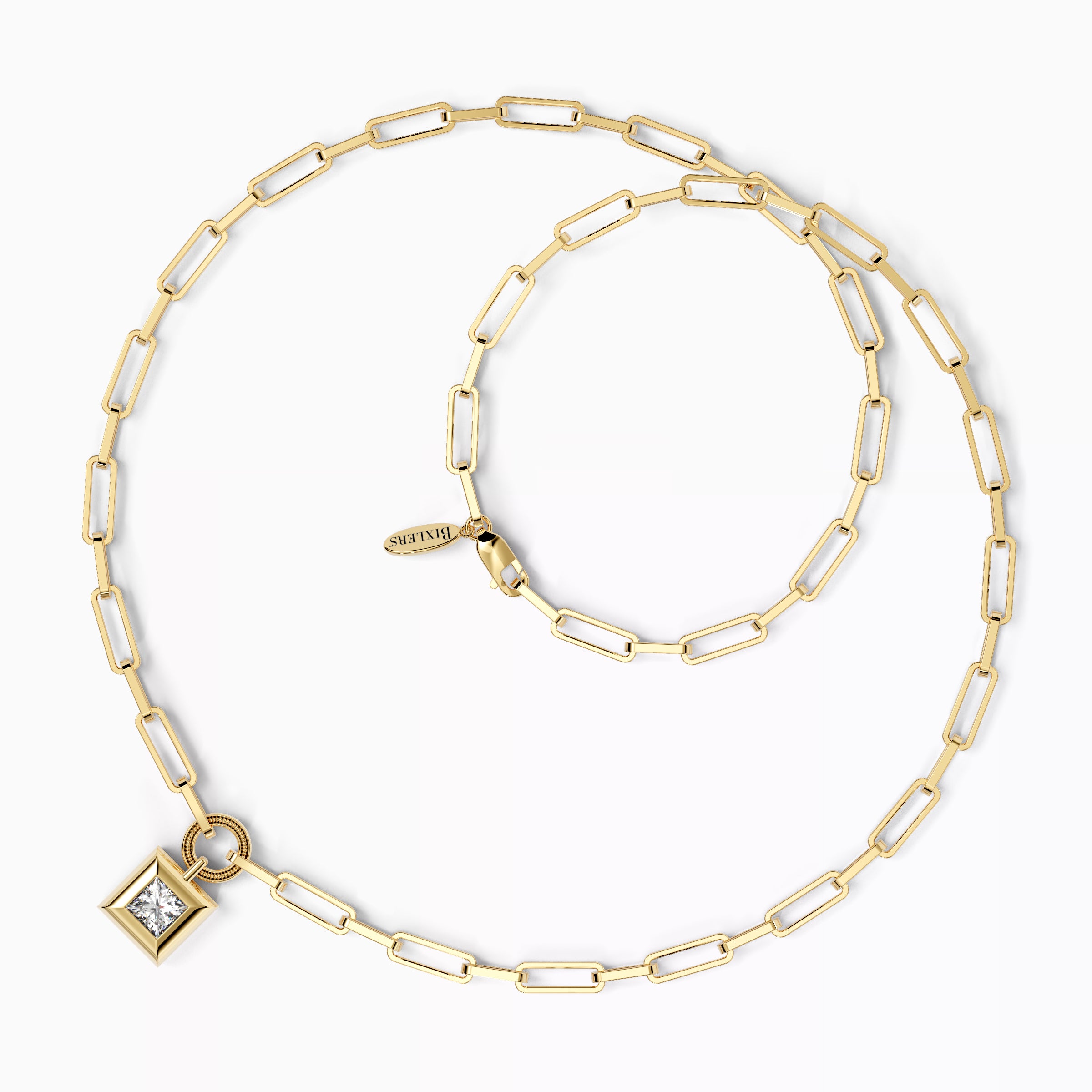 Collier trombone en diamant | Or 18 carats