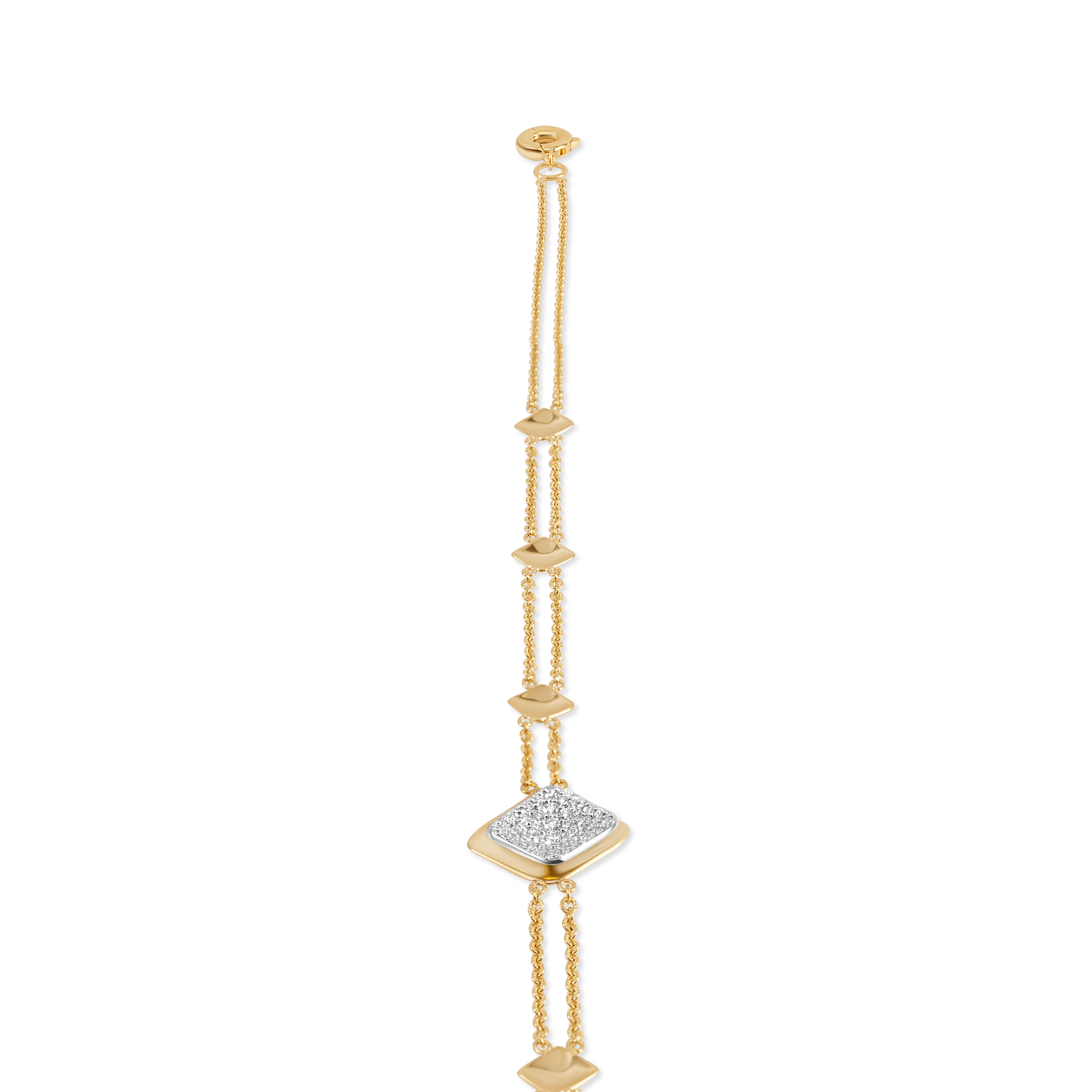 Collier ras-de-cou cascade de pétales | Or 18 carats et platine