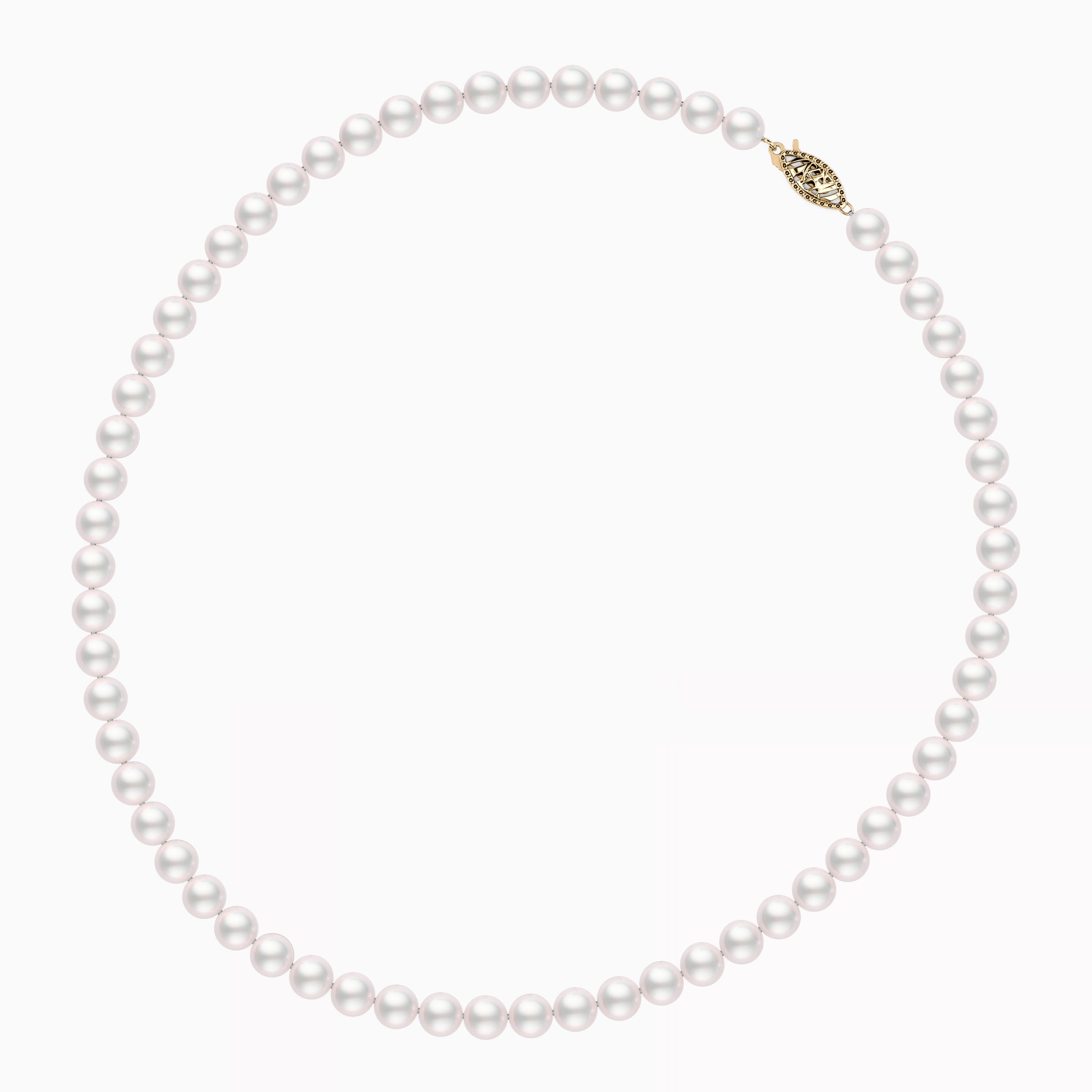 Collier de perles de culture d'eau douce en or 14 carats