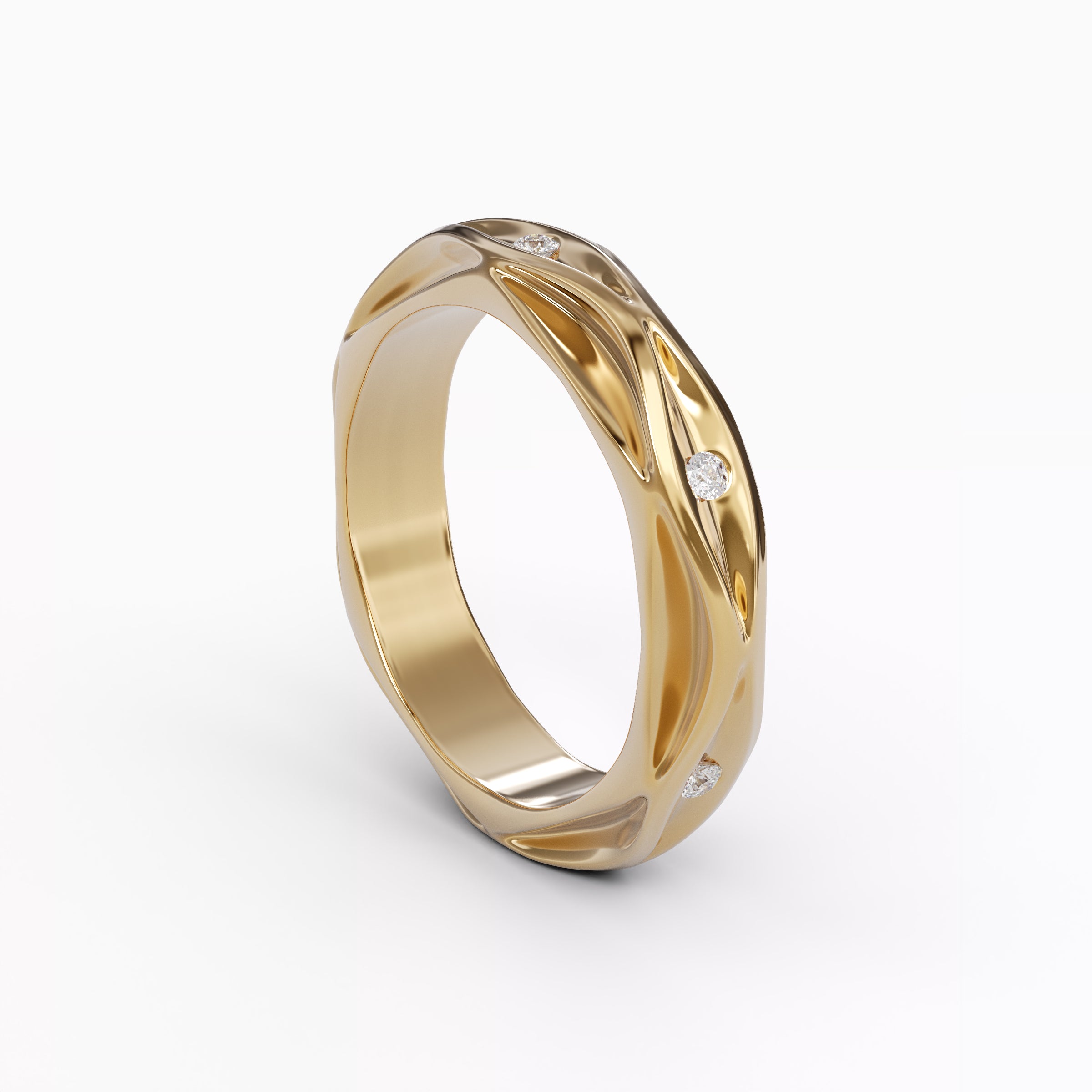 Bague en diamant inspirée par la nature | Or 18 carats