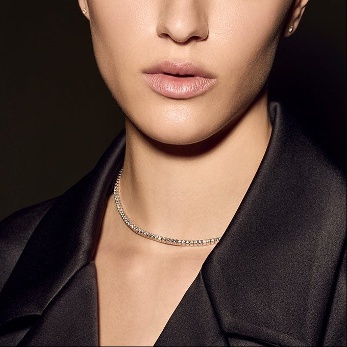 Collier serti de diamants | Or 14 carats