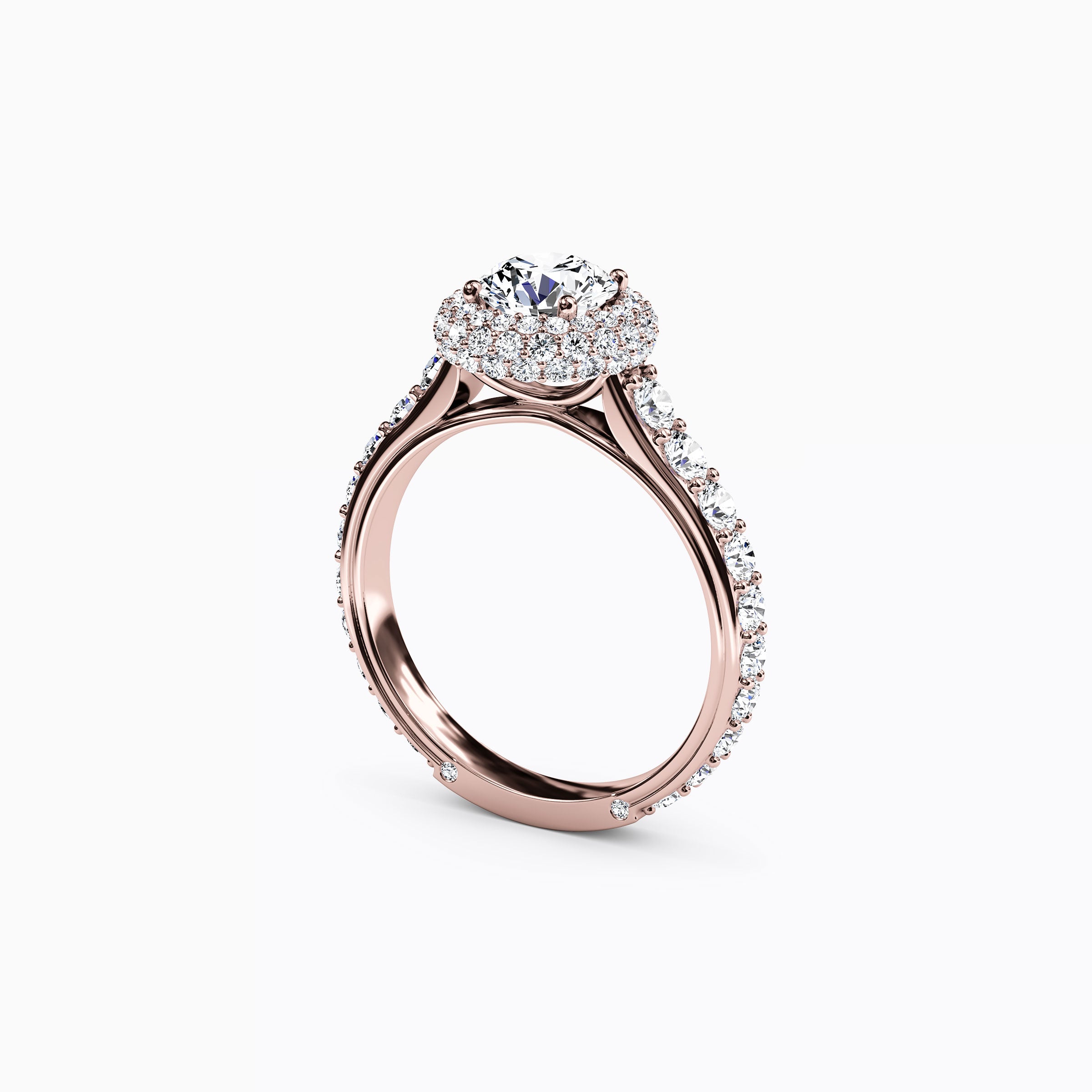 Bague de fiançailles Halo Marielle en or 18 carats