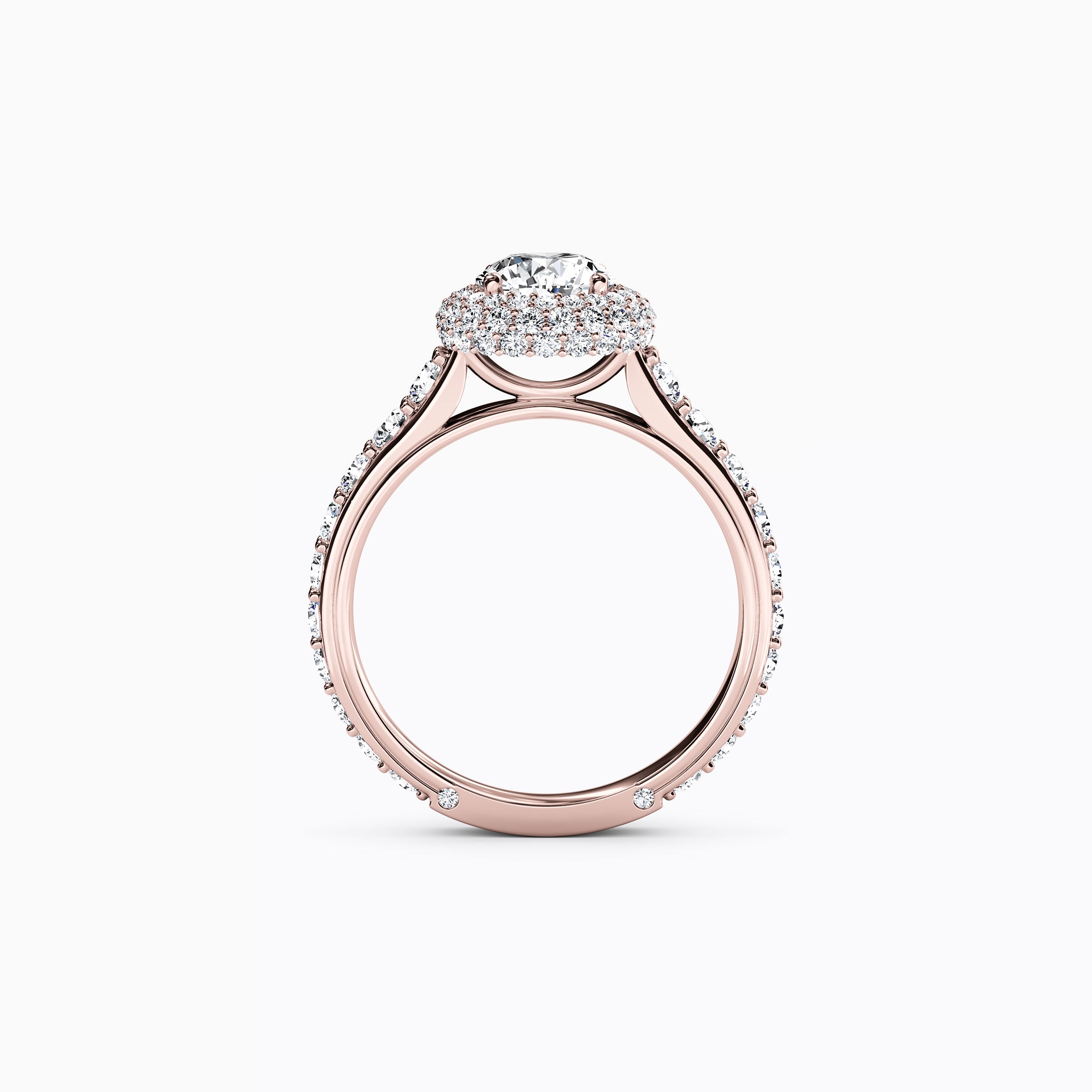 Bague de fiançailles Halo Marielle en or 18 carats