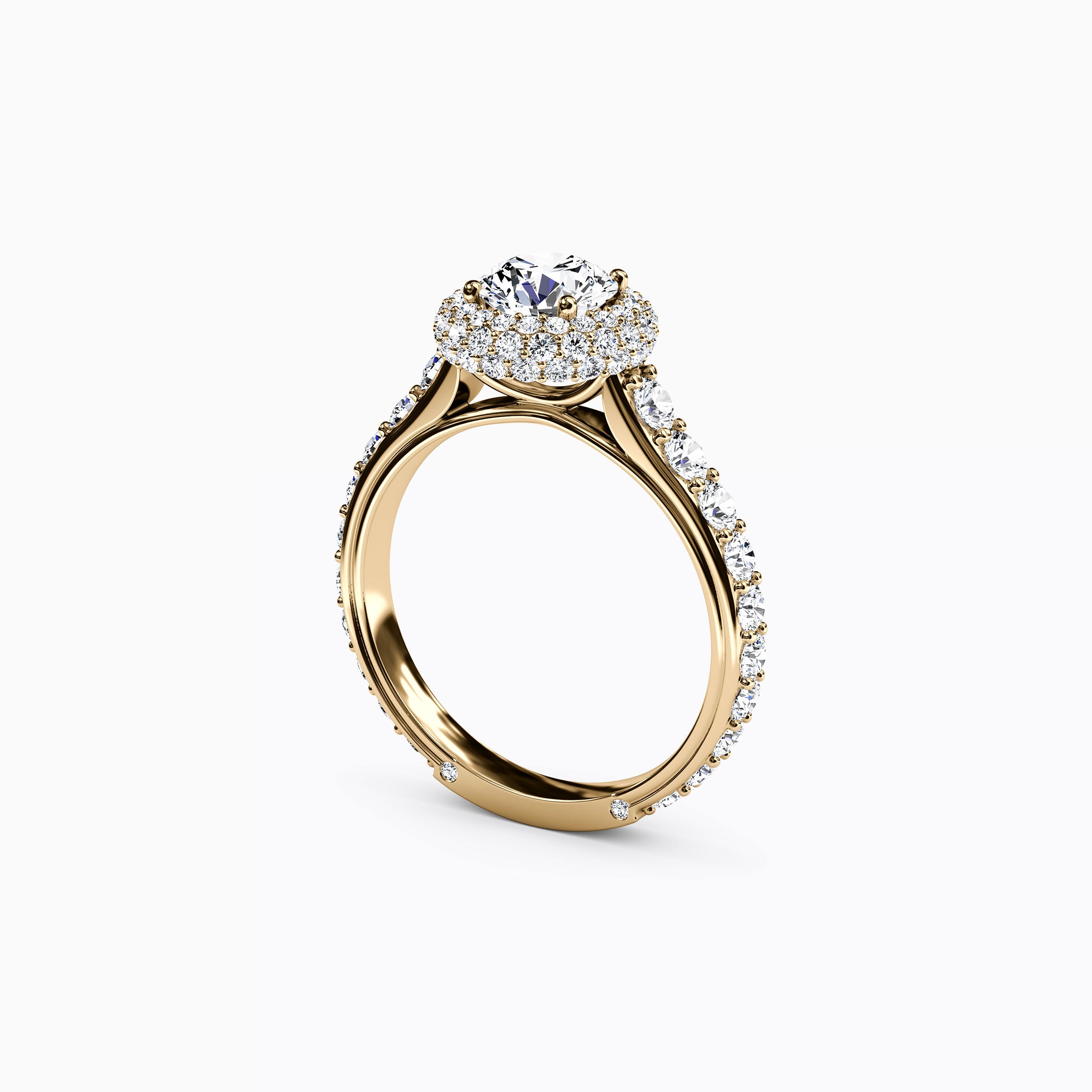 Bague de fiançailles Halo Marielle en or 18 carats