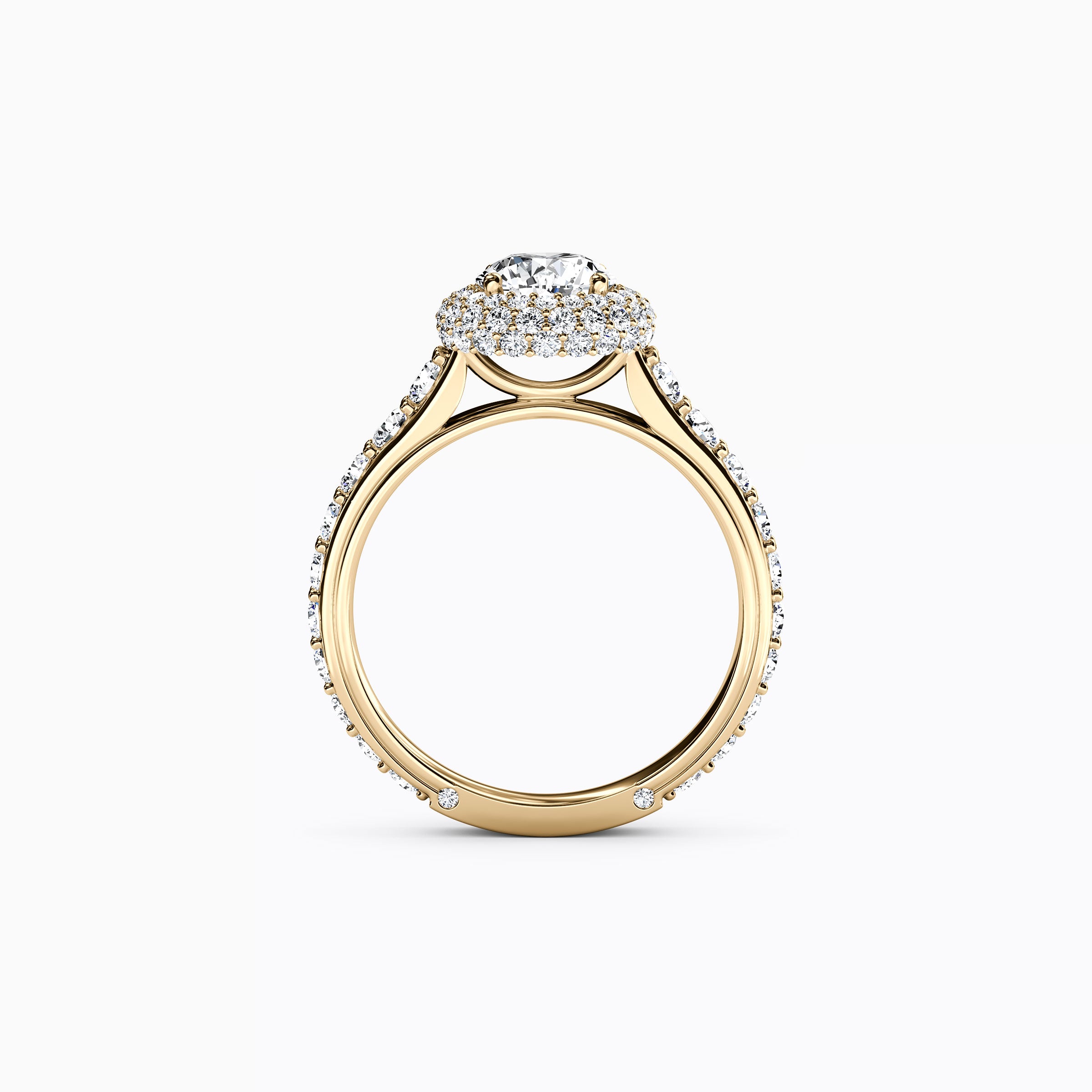 Bague de fiançailles Halo Marielle en or 18 carats