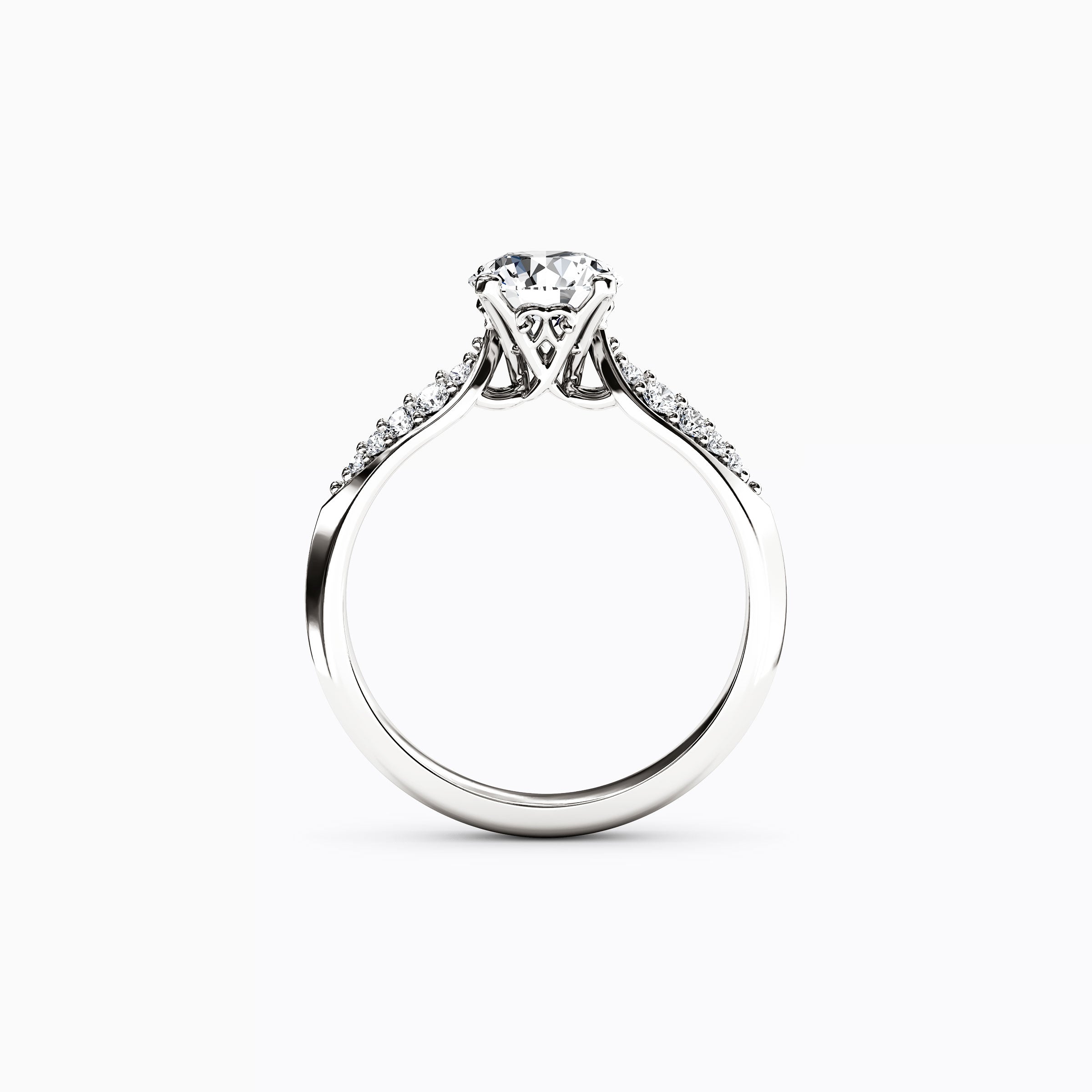 Jubilee Two Diamond Wings Engagement ring in Platinum