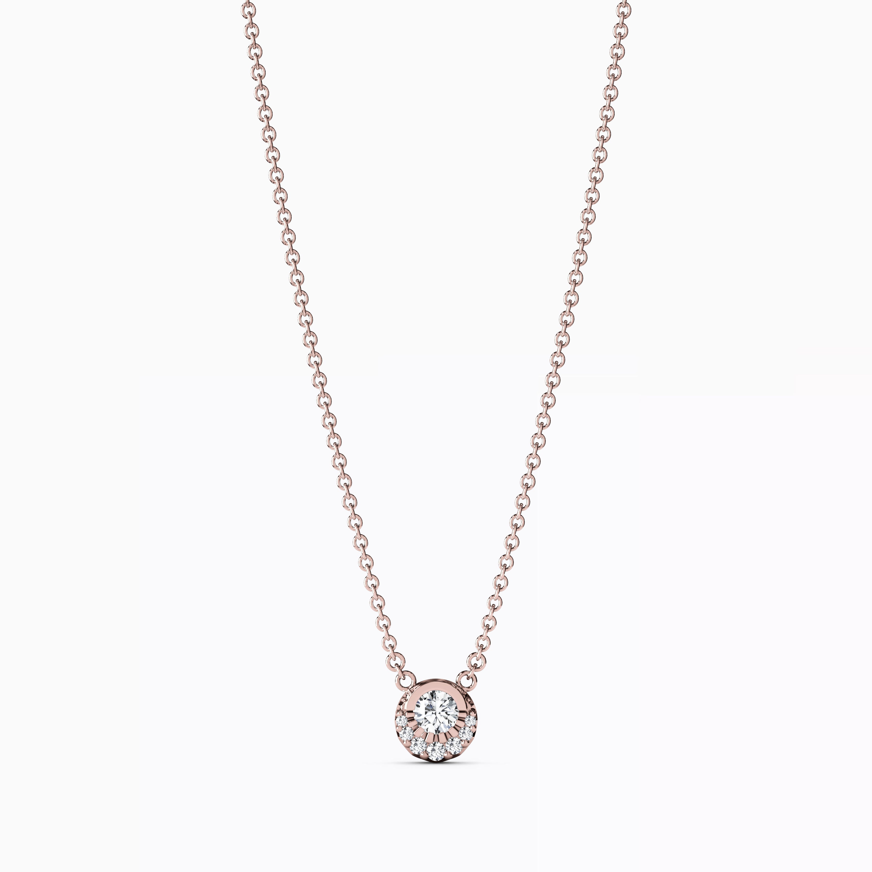 Diamond Crescent Necklace|  14K Gold