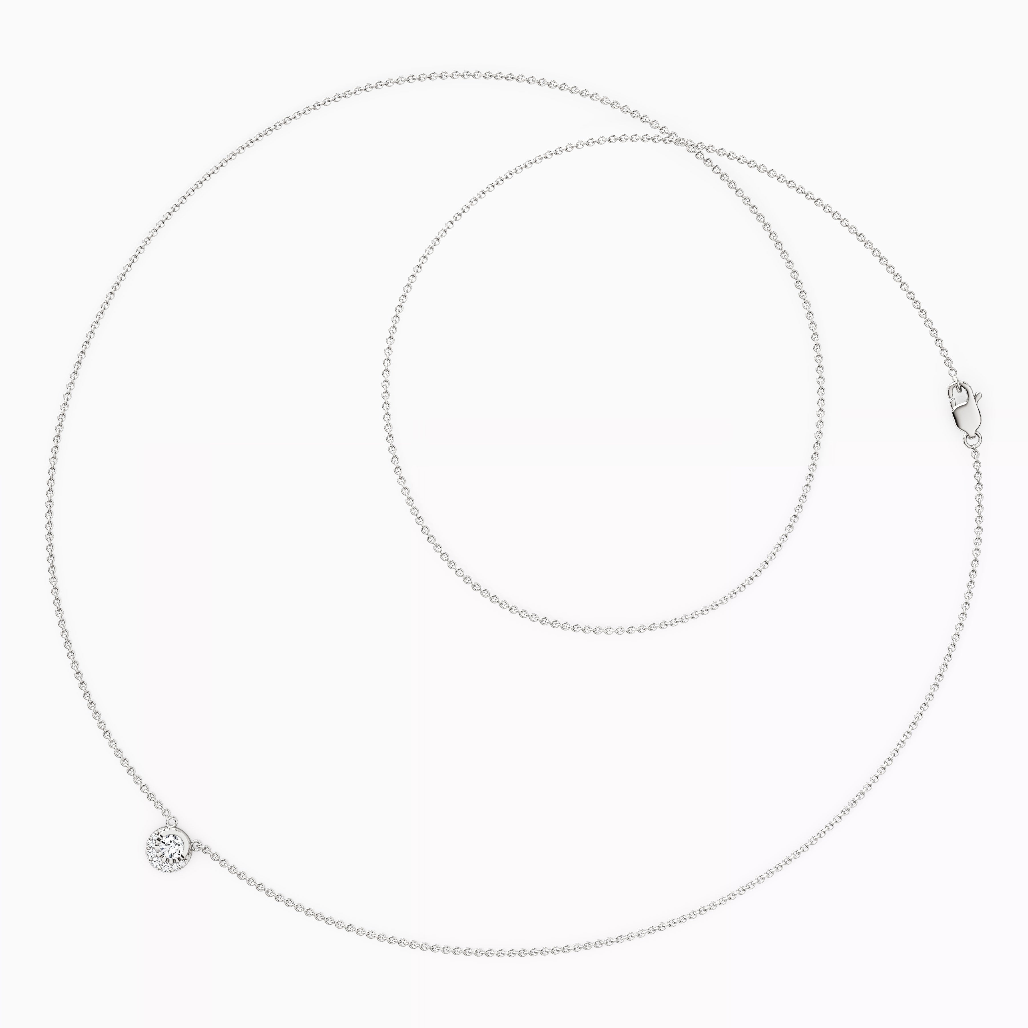 Diamond Crescent Necklace|  14K Gold