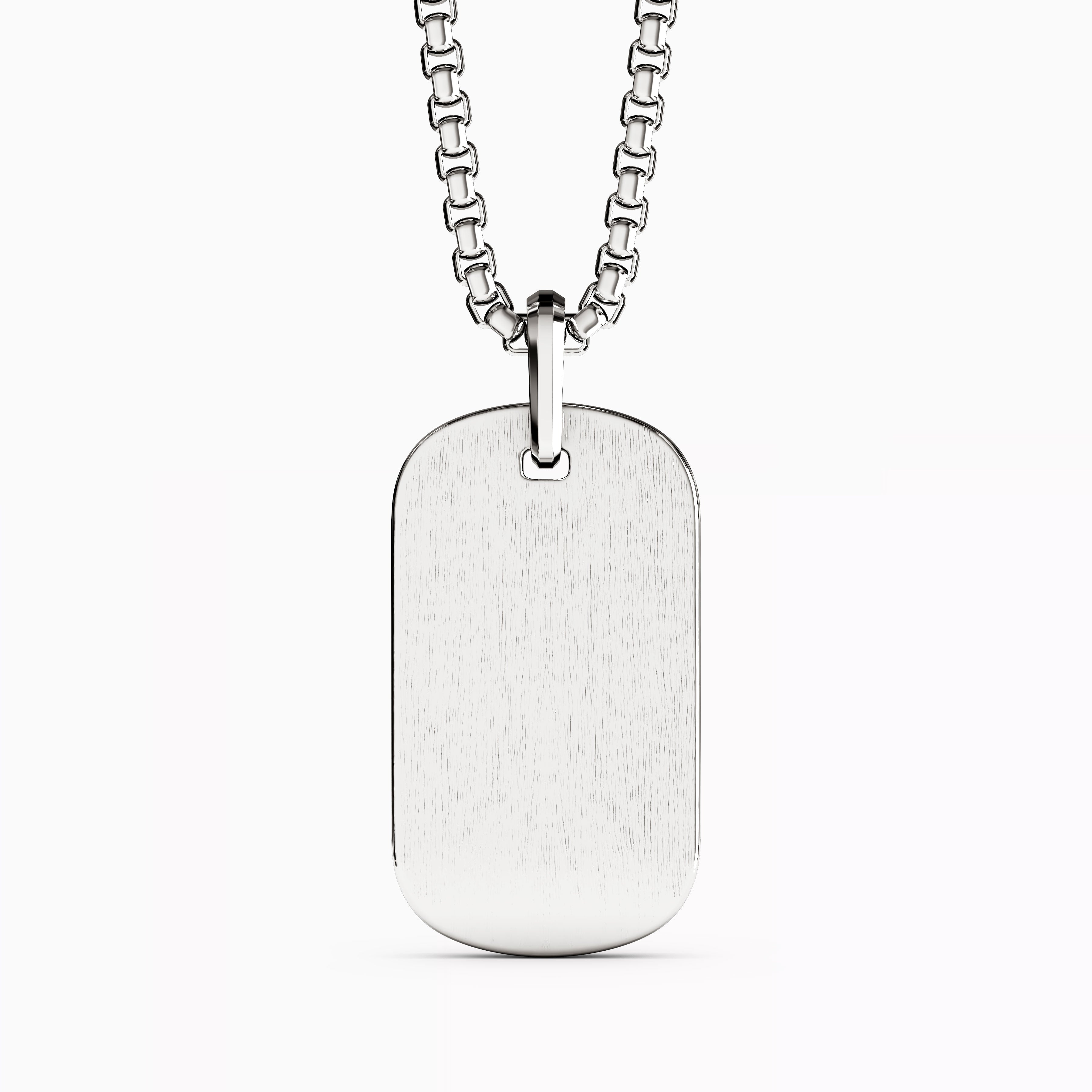 Étiquette pour homme Black Diamond Honeycomb en argent sterling